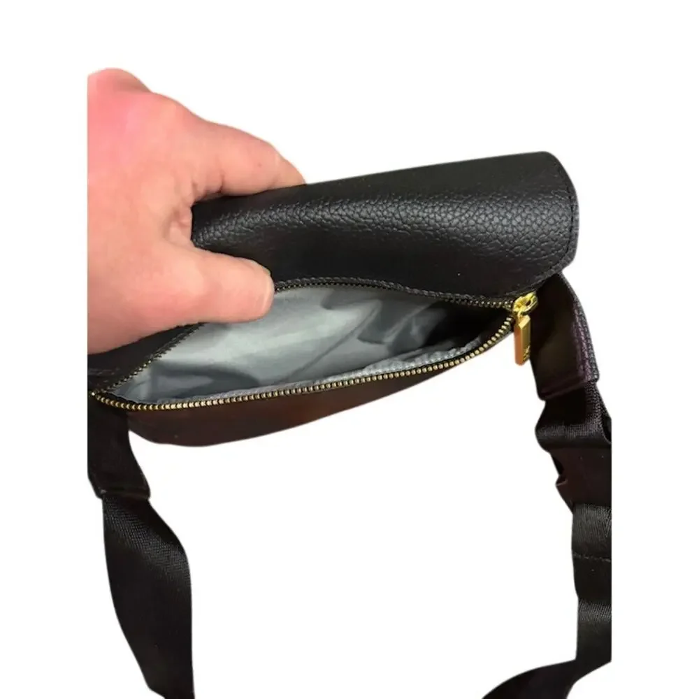 NWT Freshly Picked Black Diaper Bag Belt Bag Crossbody Fanny Pack Vegan Leather
